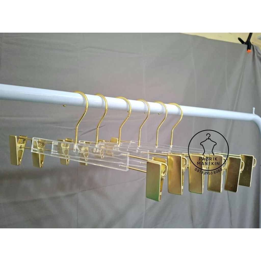 Hanger Baju Jepit/Hanger Jepit Gold/Hanger Kristal/Hanger Estetic/Hanger Premium/Gantungan Jepit/Gan