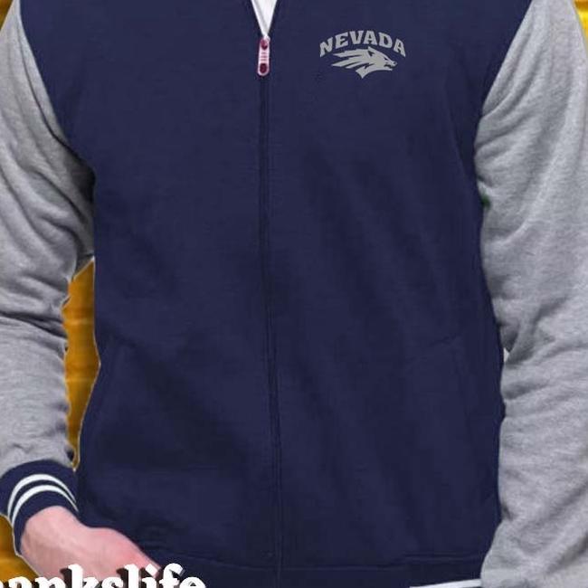Thanksalife - Jaket Baseball Varsity Nevada Pria Wanita Bahan Fleece Best Seller