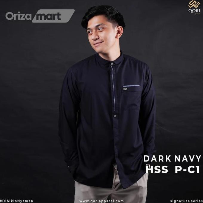 Koko Pria QORI Apparel / Lengan Panjang Premium / Hassan Bin Tsabit Al Anshari / Model HSS-2 ORI
