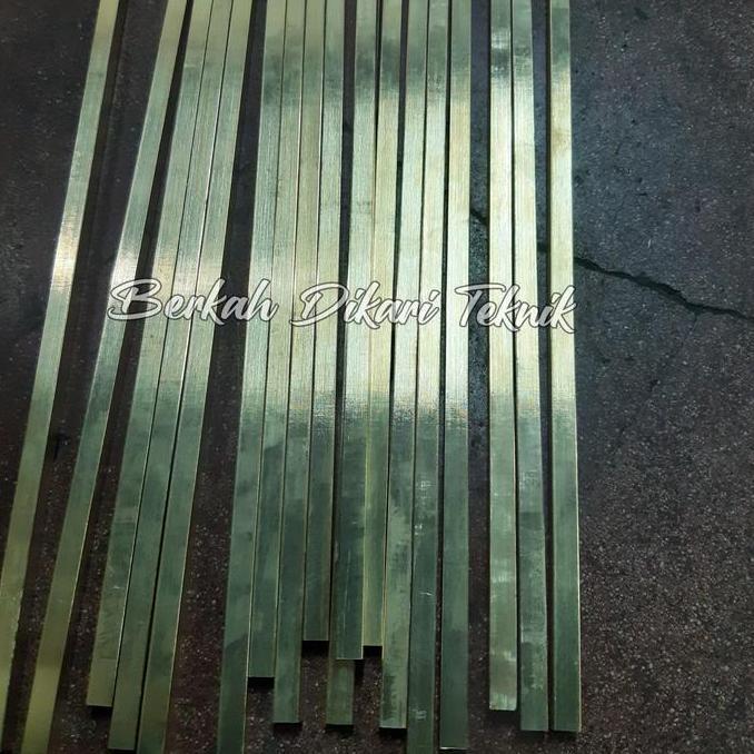 inlay Kuningan 10x10x2mm kuningan kotak as kotak kuningan
