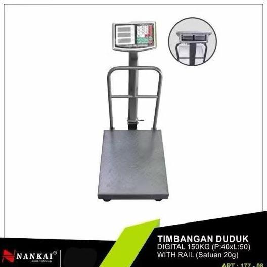 Timbangan Duduk Dital Rail Nankai 150Kg / Timbangan Dital Nankai 150 Kg / Nankai 150Kg / Timbangan D