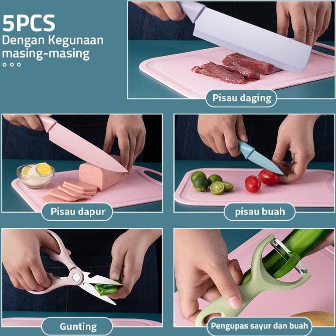 GM Bear Pisau Dapur Set Multifungsi - Pisau Dapur 1 Set