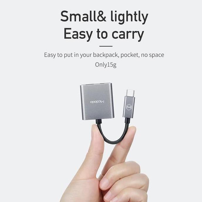 MCDODO CA-7540 ADAPTER TYPE C TO JACK 3.5MM PD CHARGING AUDIO CALL
