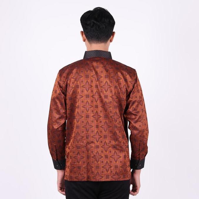 Baju Batik BHS Excellent Warna Hitam Coklat 02