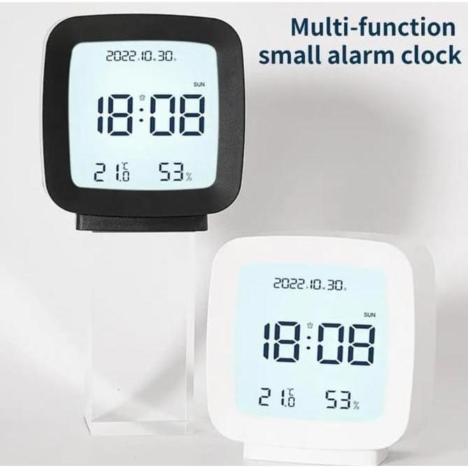 JD-2286 Jam Meja Digital Fitur Kalender Suhu Kelembapan Ruang Jam Meja Alarm Snooze Design Mewah dan