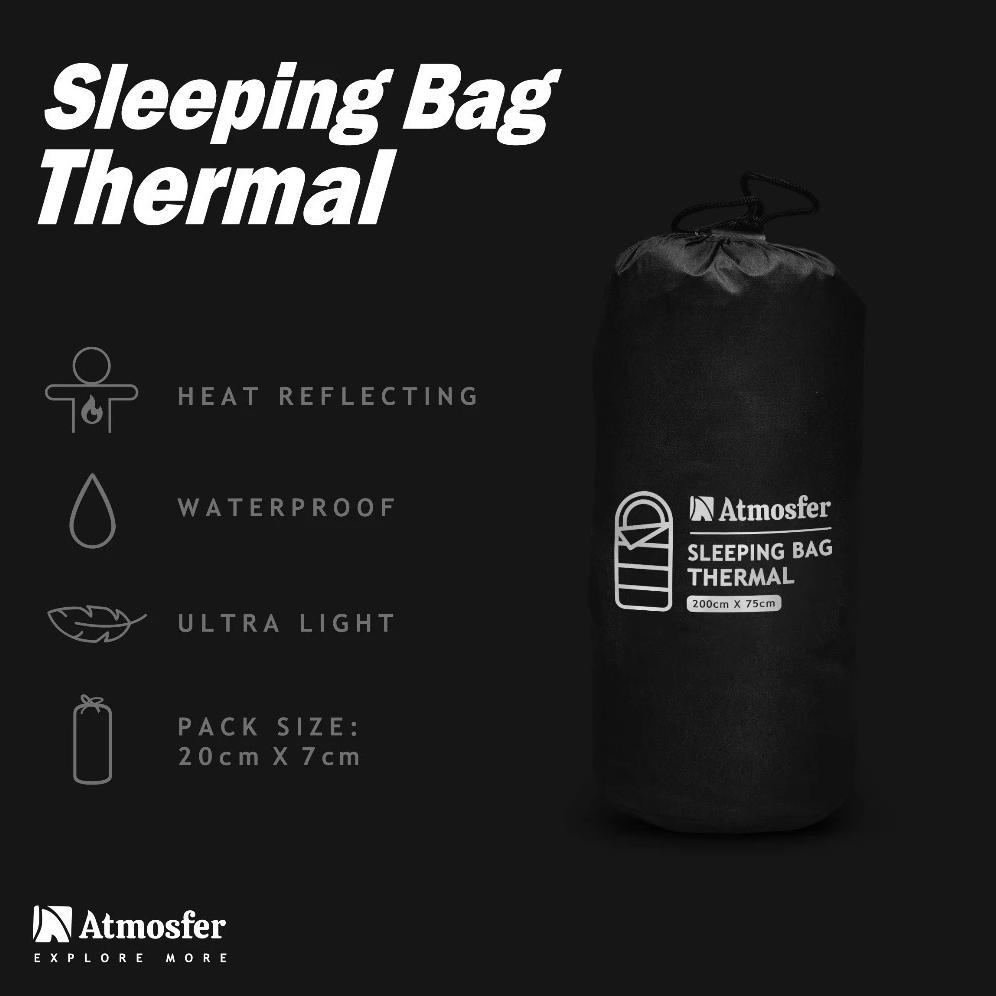 Atmosfer Sleeping Bag Ultralight Thermal Blangket - Sleeping Bag Liner - Sleepingbag Thermal Bivy