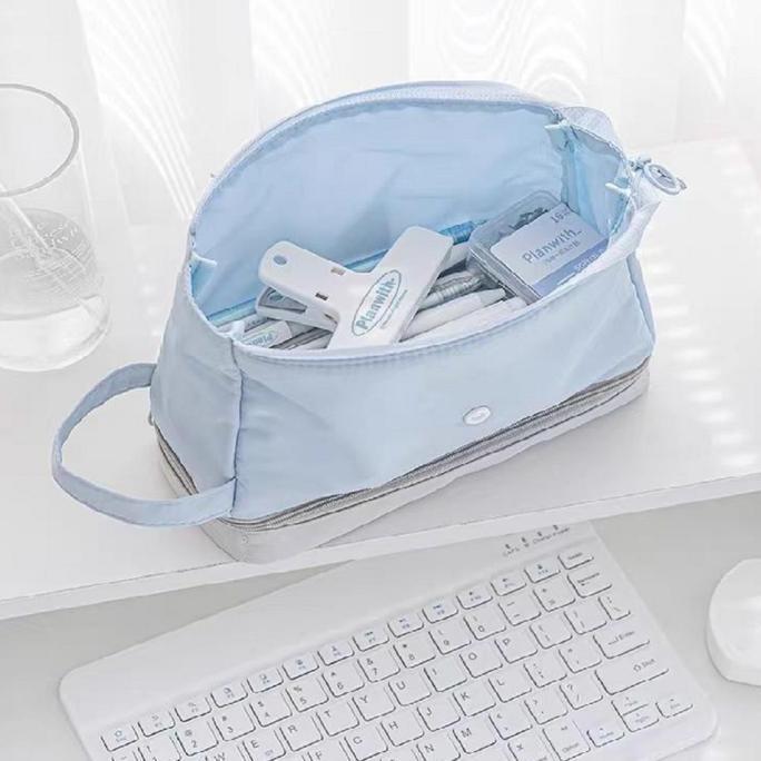 Tempat Pensil Besar Aesthetic Multifungsi Tas Alat Tulis Organizer Stationery Bag Sekolah Kuliah K13