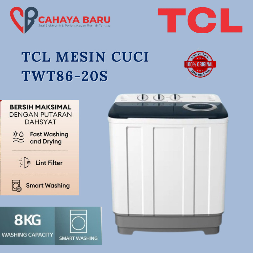 TCL MESIN CUCI TWT86-20S