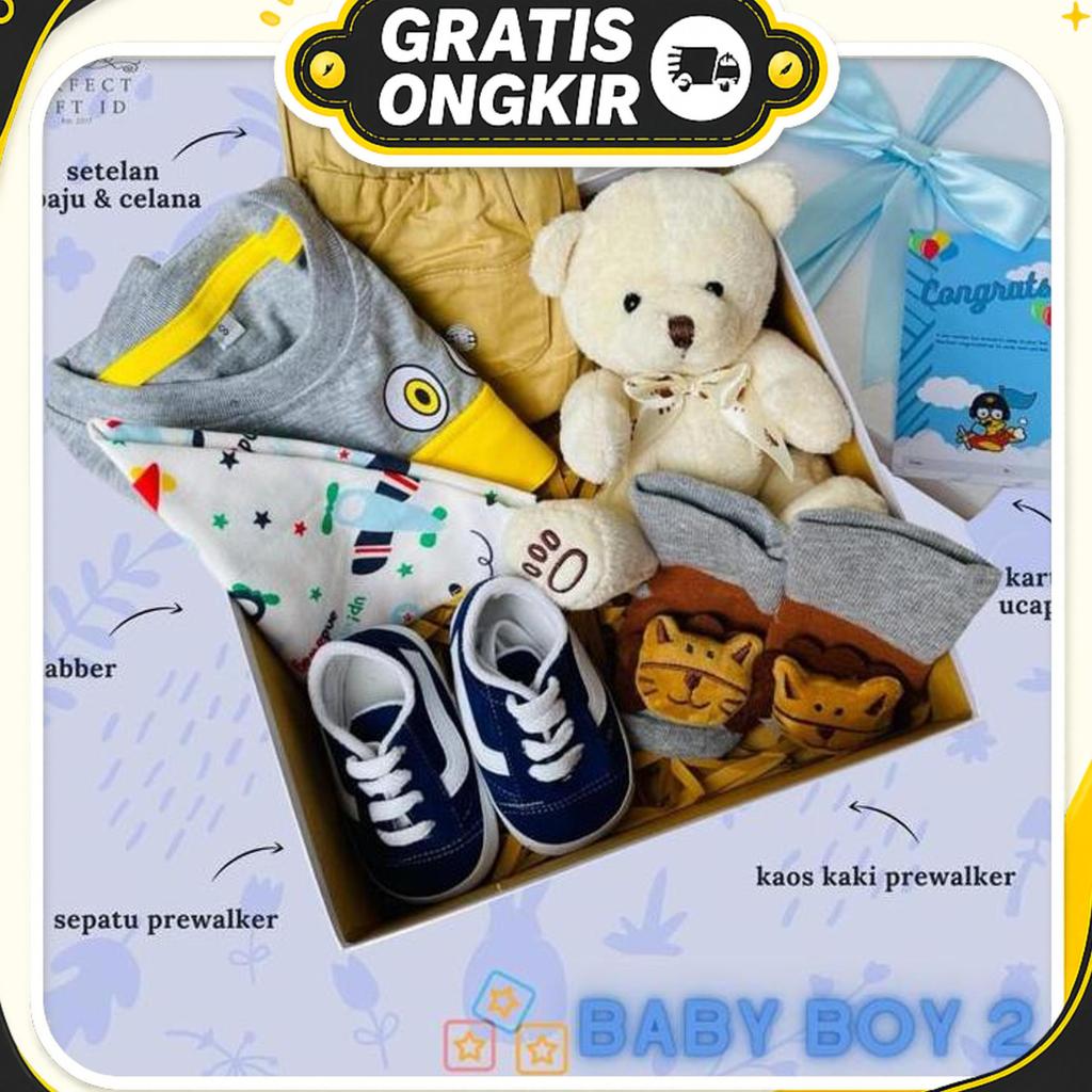 Hampers Bayi / Baby Hampers / Hampers Baby Boy / Newborn Baby Gift Set / Baby Gift / Kado Bayi / Kad
