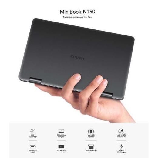 NEW CHUWI MINIBOOK INTEL N150 16/512GB DDR5 NVME 8" MINI YOGA LAPTOP WINDOWS 11 GLOBAL VERSION ORI