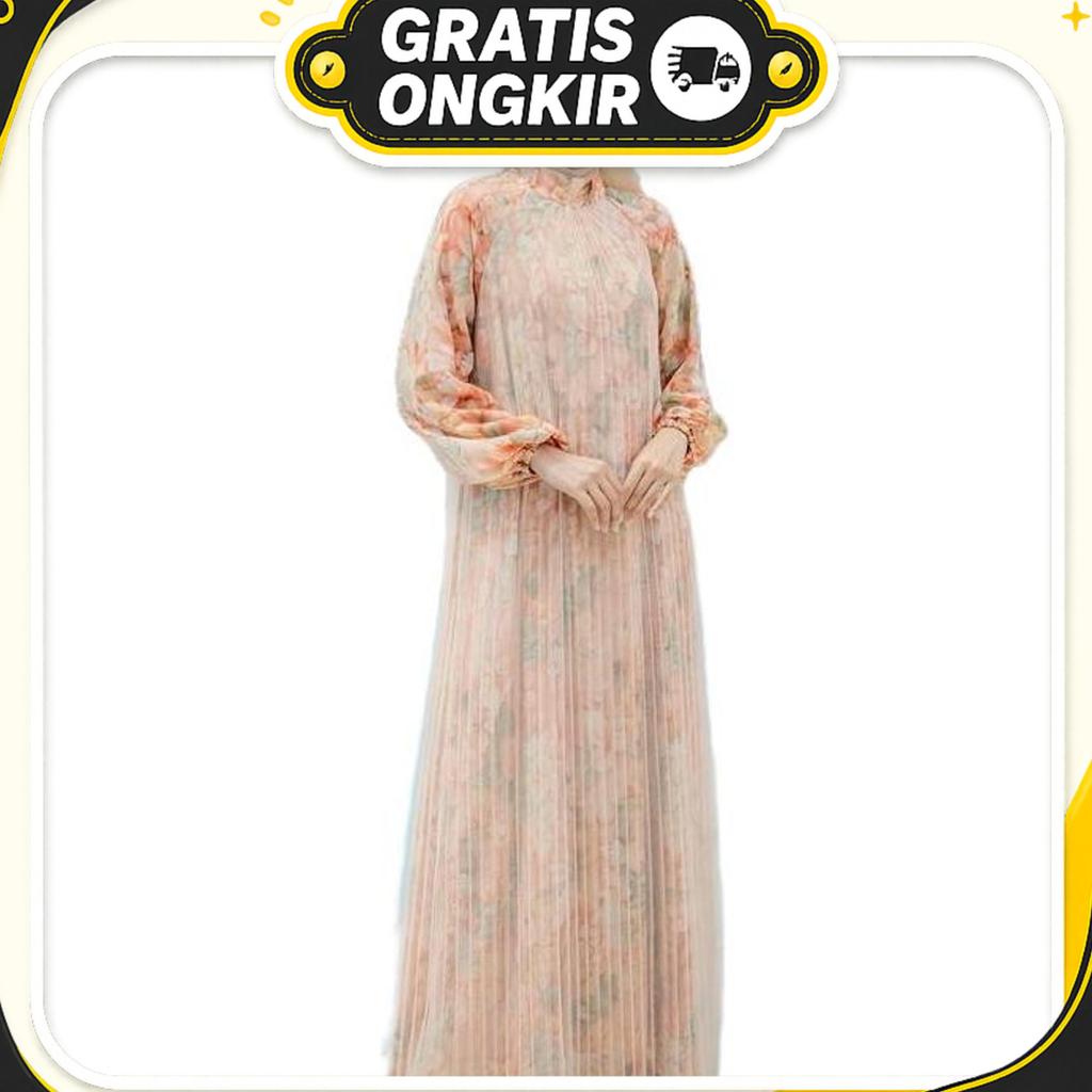 Dahlia Dress | Gamis Premium | Dress Ceruti Premium | Dress Kondangan Formal Muslim Outer Tile Panja