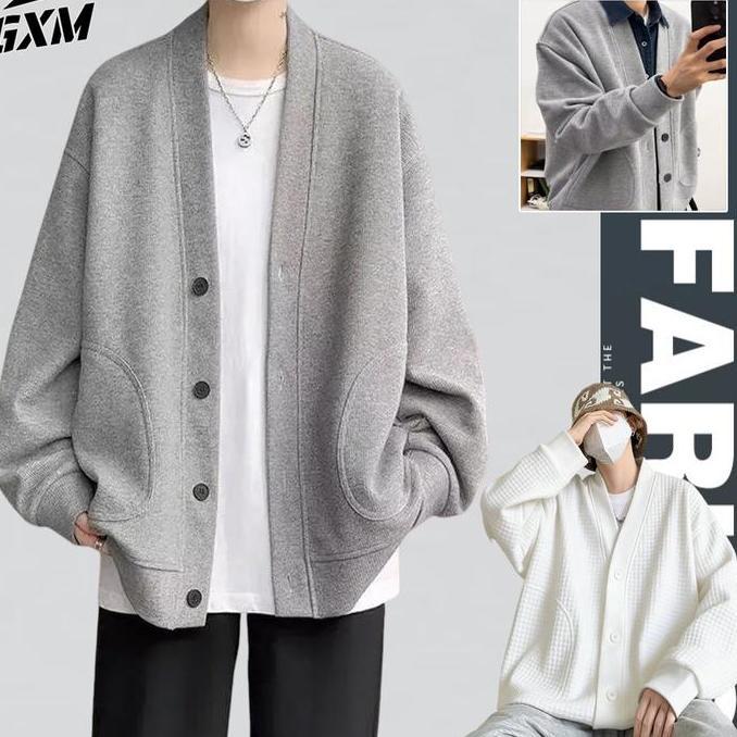 Cardigan Pria Cardigan Wafflewear Rajut Premium Atasan Pria Wanita Kaos Cardigan Pria Terbaru Sweate