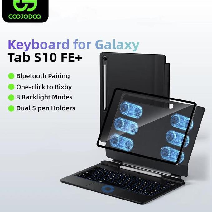 GOOJODOQ 13.1" Magic Keyboard for Samsung Tab S10FE+ w/ AI Hotkey