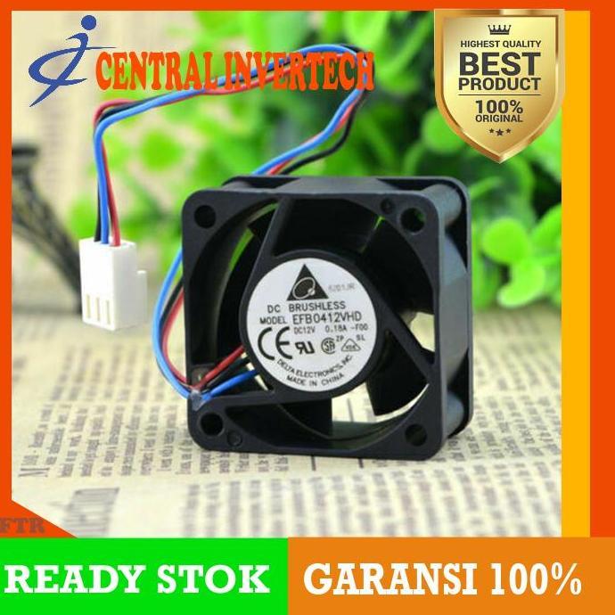 BRUSHLESS FAN 3PIN DELTA EFB0412VHD F00 40X40X20MM 4020 12V 0.18A READY STOCK