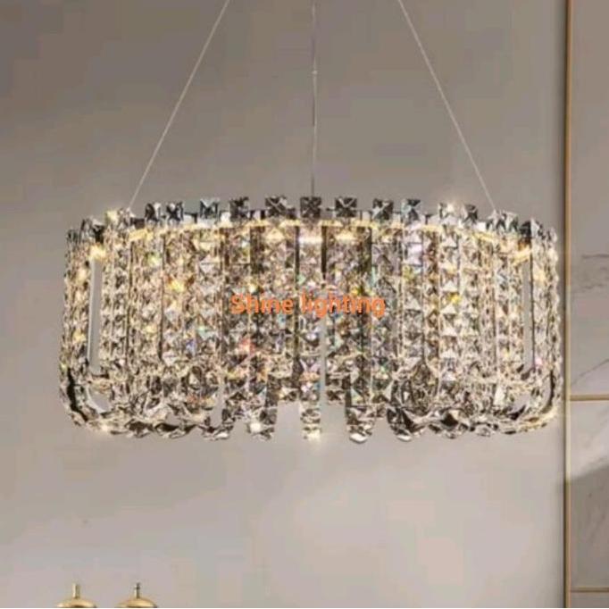 TERBARU - Lampu gantung minimalis kristal dekorasi ruang tamu-ruang makan-restoran tipe 171802/60cm 