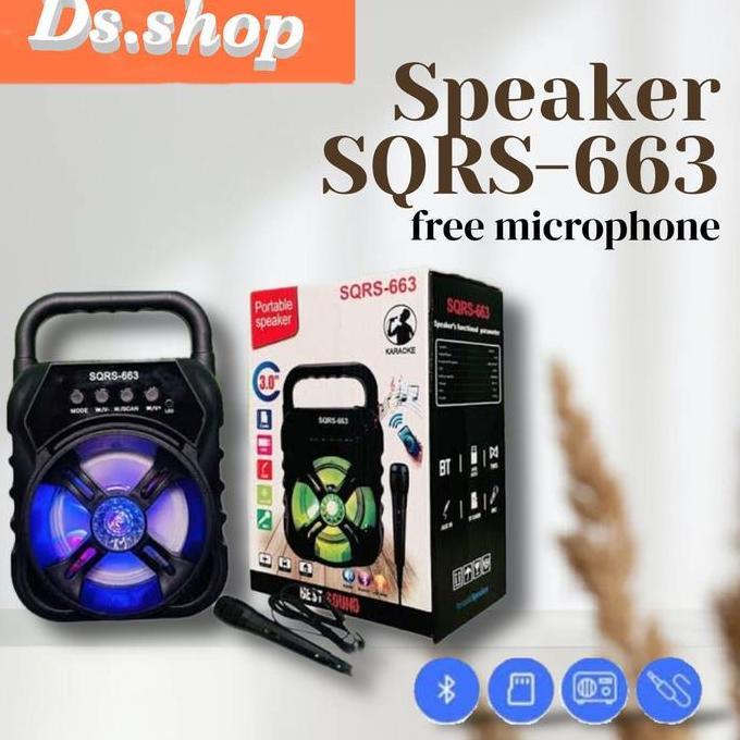 speaker SQRS 663 speaker set mic speaker wireless speaker portable