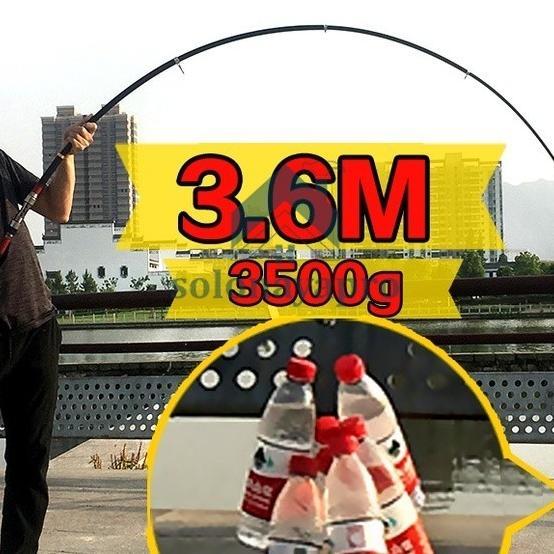 Joran Pancing Carbon Fiber Sea Fishing Rod 2.1M-3.6M/7 Tongkat Stik Pancing 3.6Meter Stick Pancingan