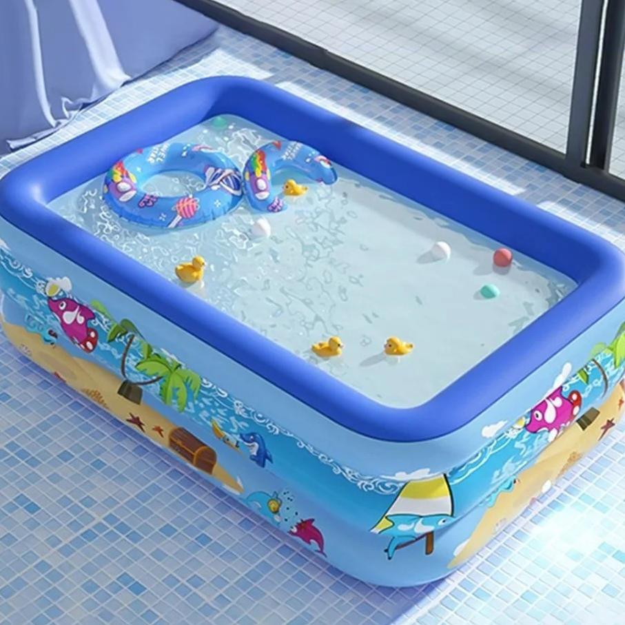 Playground 210 Cm Kolam Renang Anak Kolam Renang Karet Water Spray Pads Bentuk Bulat Atau Persegi _S