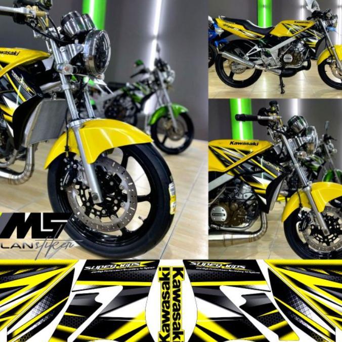 Decal Sticker Striping Variasi Motif Ori Ninja Ss 150 2013 Kuning - Ninja Ss 150 2014 2015 - Ninja S