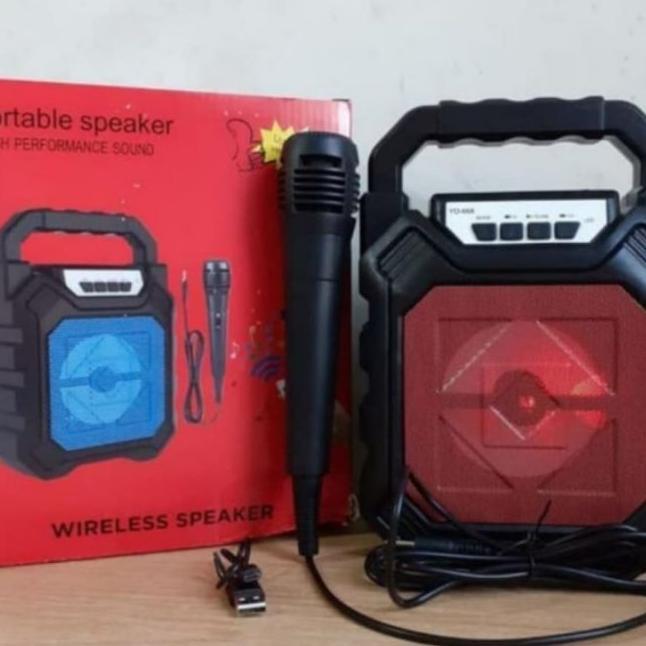 Speaker Bluetooth Karaoke + Mic 668 Speaker Karaoke Speaker Bluetooth Portable