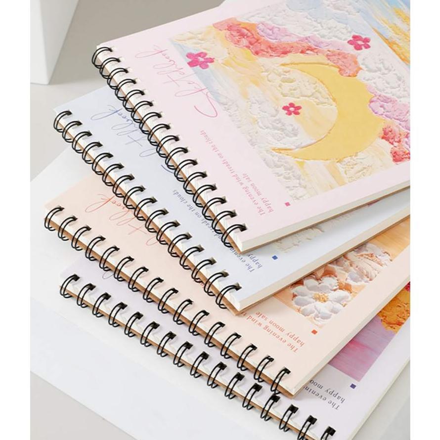 Sketchbook A4 Buku Gambar A4 Buku Sketsa Vertikal Jilid Spiral 40 Lembar/80Halaman Buku Gambar