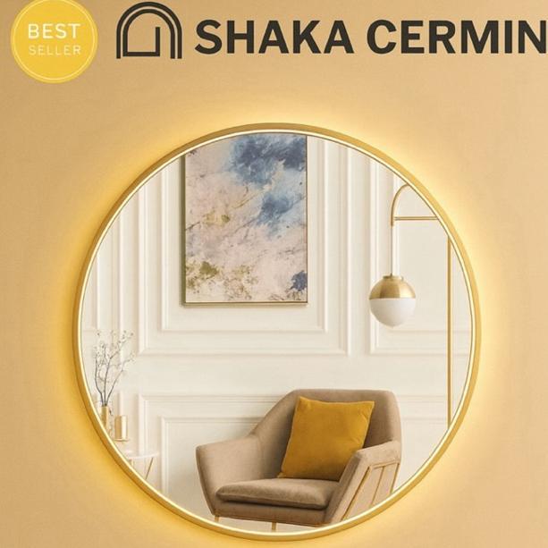 Cermin Bulat Gantung - Cermin Dinding - Cermin Gantung - Cermin Bulat - Cermin Aethetic -