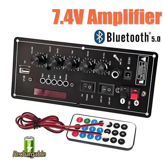 COD Power Amplifier Board 3.7V/7.4V Baterai Rechargeable Audio MP3 Mobil Papan Decoder Amplifier USB