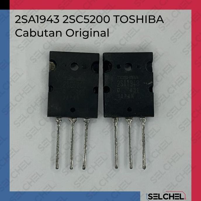 2SA1943 & 2SC5200 Cabutan Original Transistor Power Audio Kualitas Premium
