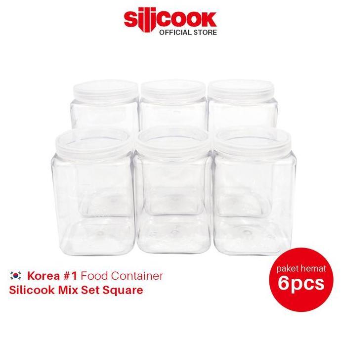 Silicook Mix Set Square (SQUARE 3x880ml + 3x640ml)