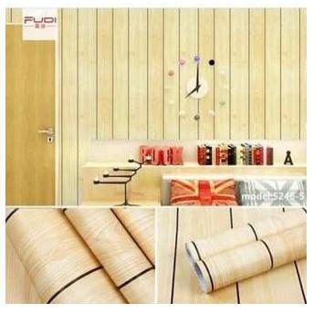 Wallpaper Sticker Dinding Motif Kayu - Anti Air Tahan Lama - 45Cm X +/- 8 M | Wallpaper Kayu Pintu