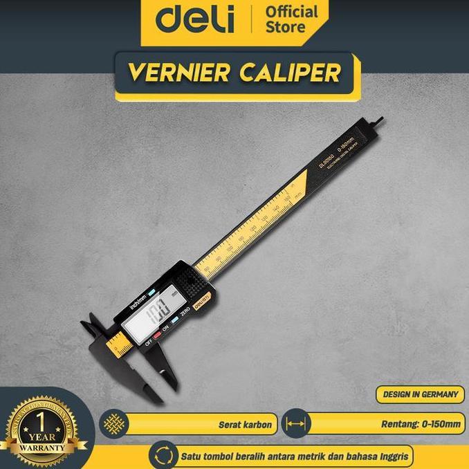 Deli Jangka Sorong Digital Kaliper / Sigmat Verniper Caliper 150 MM