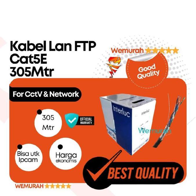 Grosir Kabel Lan Ftp Cat5E 305 Mtr - Ftp Cat5E Interluc 305Mtr