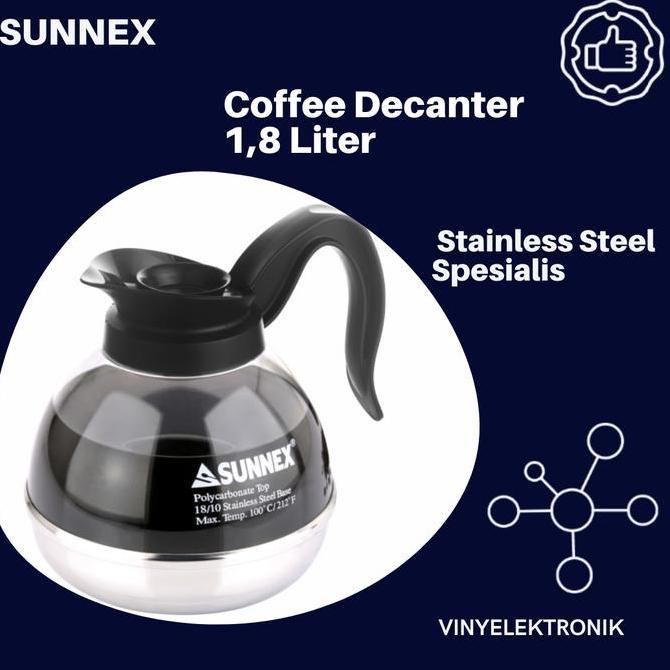 Sunnex Teko Pemanas Kopi / Decanter Coffe Pot 1.8lt / Teko pemanas teh Diskon