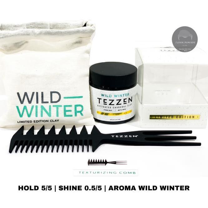 Tezzen Pomade Wild Winter Clay Limited Edition Ted Charcoal