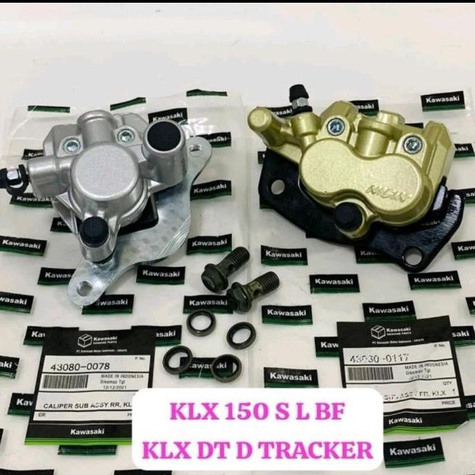 Kaliper Cakram Pala Babi Depan Belakang Klx 150 S L Bf Dt D Tracker Treker Kawasaki Ori Nissin 1Set 