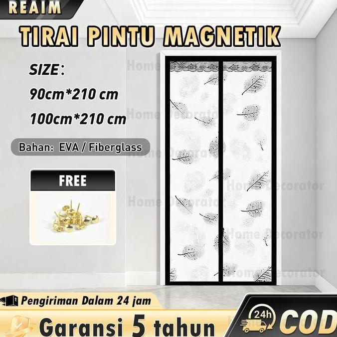 COD Tirai Magnet PVC Tirai Pintu Magnet Khusus Ruang AC 90x210cm 100x210cm Anti Nyamuk Bahan Plastik