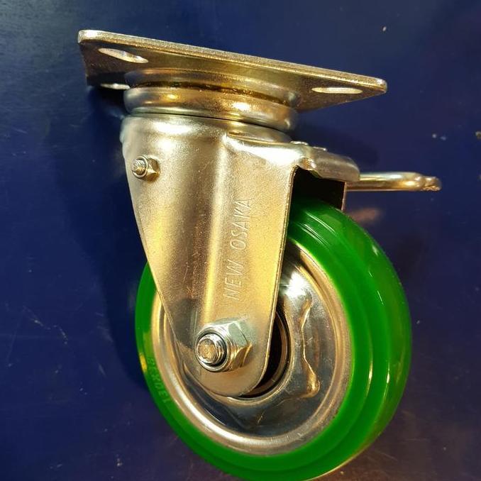 RODA TROLI PU OSAKA 5" REM JAPAN BARU