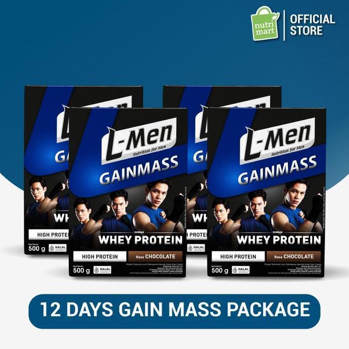 12 Days Gain Mass Package: L-Men Gain Mass Chocolate 500gr Diskon