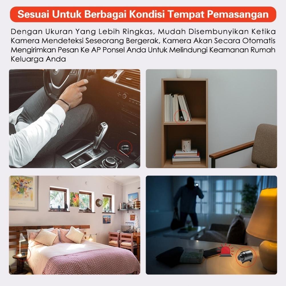 MIRAHSTORE KAMERA PENGINTAI MINI WIFI HIDDEN SPY CAMERA HD CCTV MINI CAM SIMPAN VIDEO  PEMANTAUAN JA