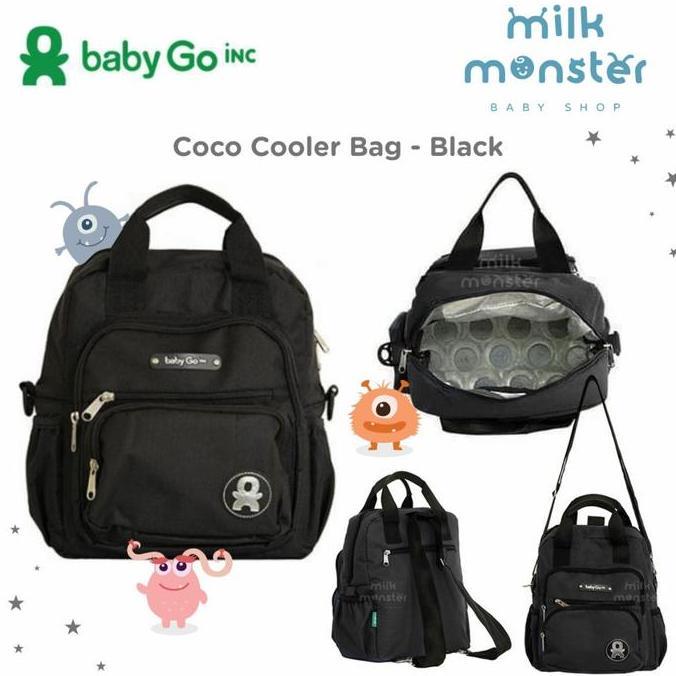 BabyGO Inc Coco Mini Cooler Bag Black / Ransel perlengkapan bayi