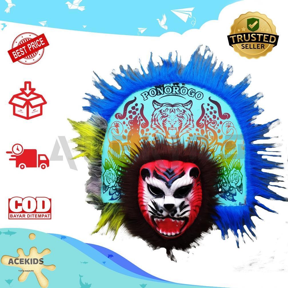 Topeng Reog Macan Ponorogo Edukasi Mainan Topeng Spon Reog