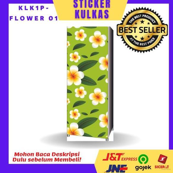 Sticker Kulkas 1Pintu Flower/Klk-Flower/Sticker Motif Flower/Surabaya