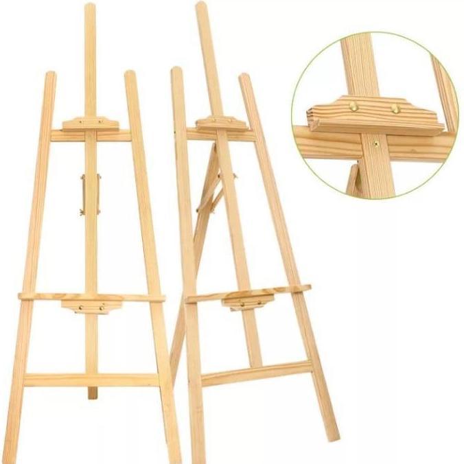 Standing Easel / Wooden Easel / Stand Kanvas / Sandaran Kanvas New