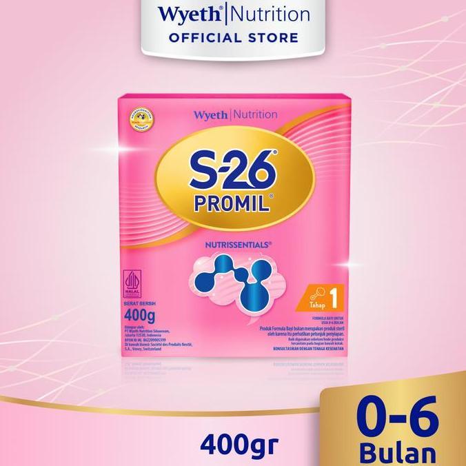 S-26 PROMIL 1 Pouch 400g Susu Bubuk Formula Bayi 0-6 Bulan