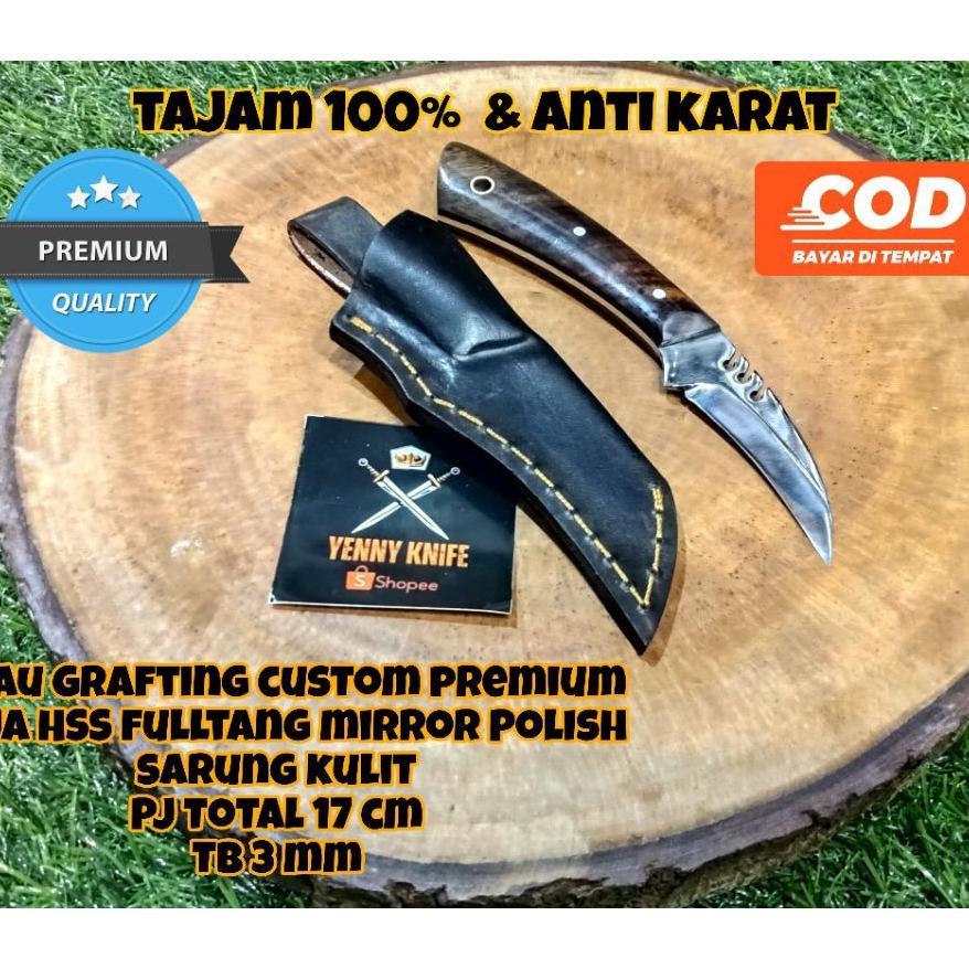 Pisau Grafting Hss Fulltang Premium Custom / Pisau Seset Hss / Skinner Hss / Pisau Ukir / Pisau Raut