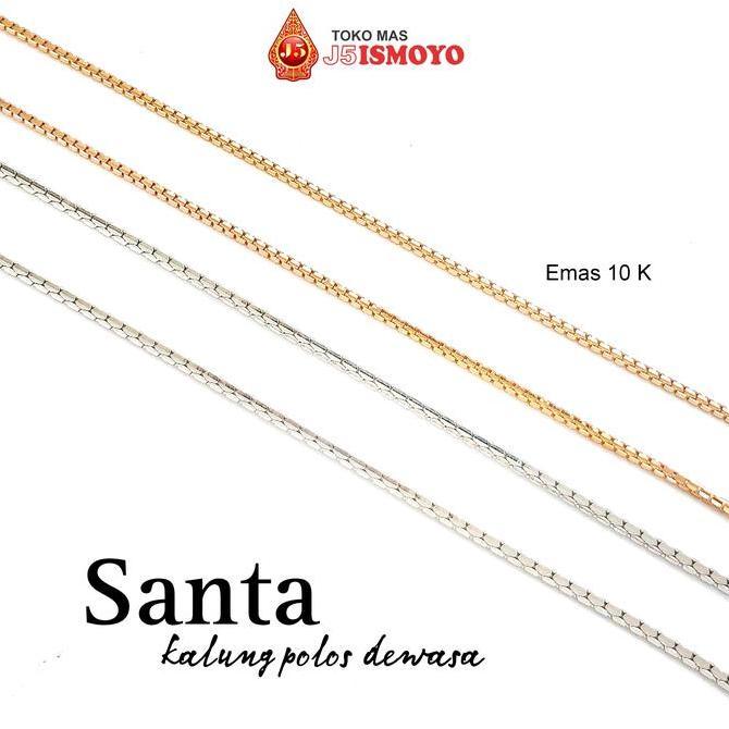 Gersangseller - Kalung Emas Polos Santa Pria / Wanita J5 Ismoyo gold
