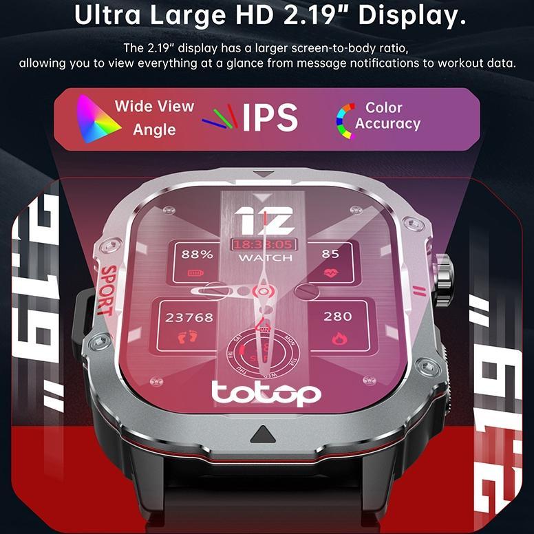 RECOMMENDED Totop SmartWatch C30Pro Sports Bluetooth Smartband 2.19 inch HD Screen Full Touch Blueto