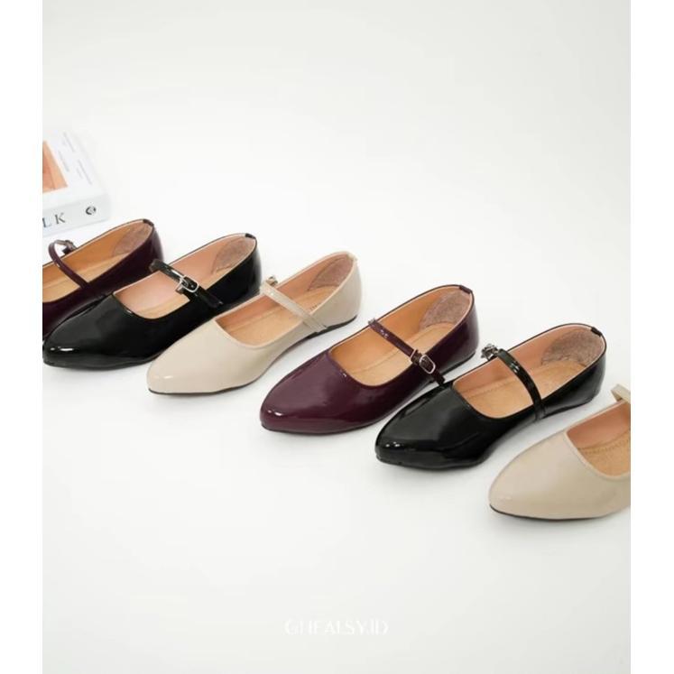 Flat Balerina Shoes Glossy