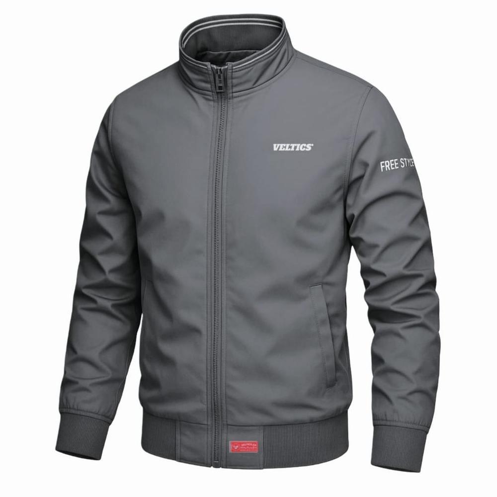 Murah Veltics Jaket Bomber Retro Freestyle Jaket Parasut Pria Wanita Simple Jaket Motor Waterproof