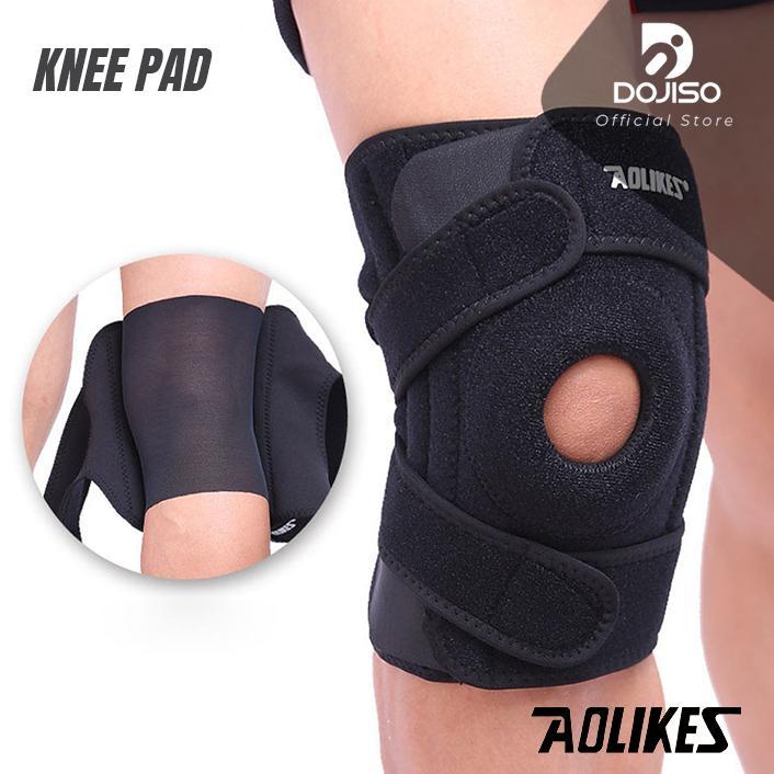 Kneepad Decker Lutut Aolikes 7913 Support Brace Pelindung Kaki Cedera Olahraga Kesehatan